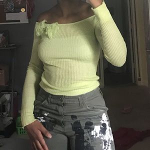 On/off the shoulder fitted (crop) top